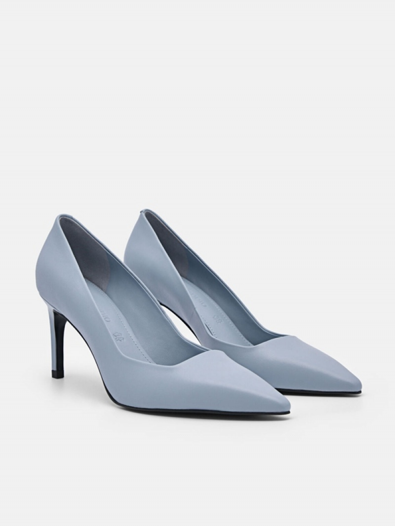 Blue Women's Pedro Studio Christy Leather Pumps | UJILTF-321