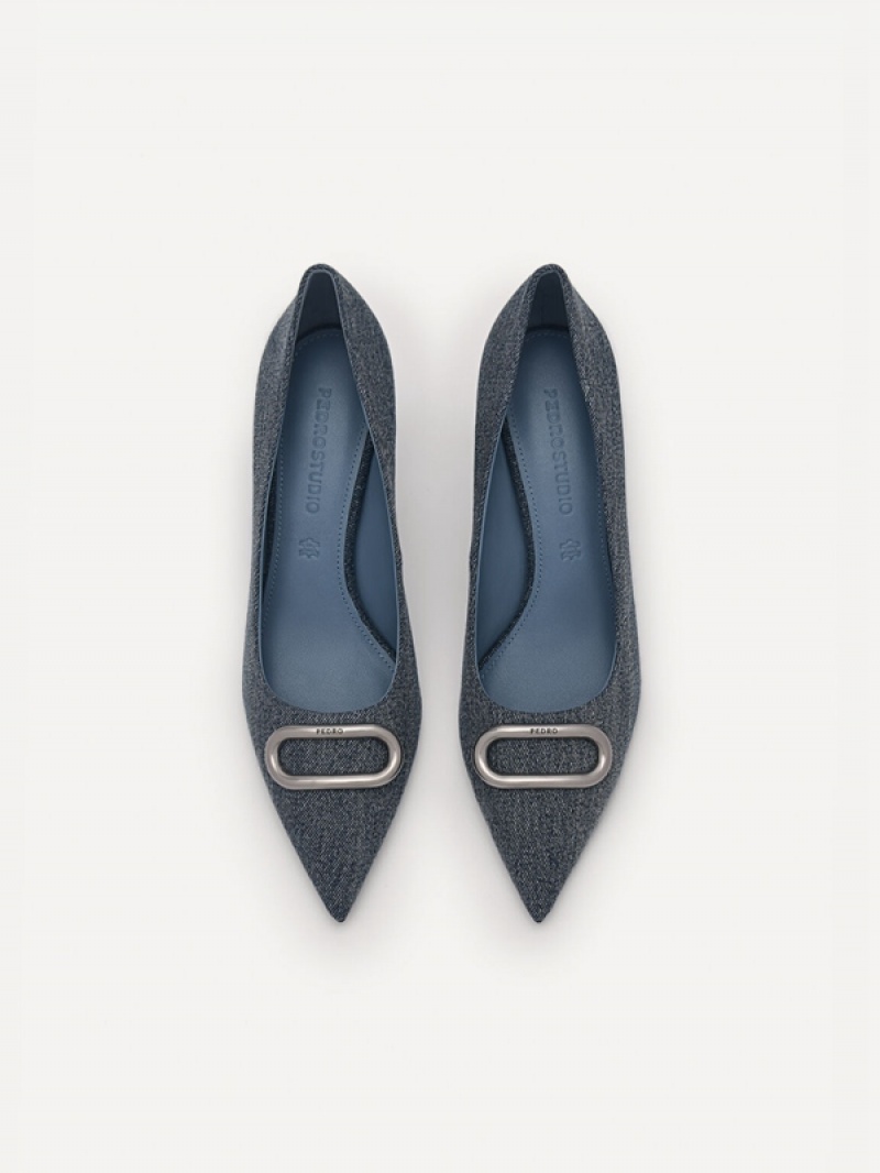 Blue Women's Pedro Studio Kate Fabric Pumps | KOYAVH-184