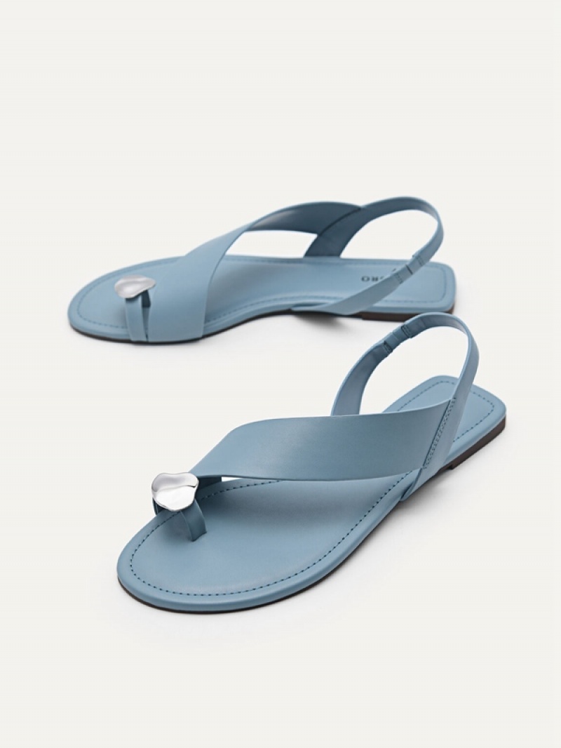 Blue Women's Pedro Toe Loop Sandals | FEXWKM-749