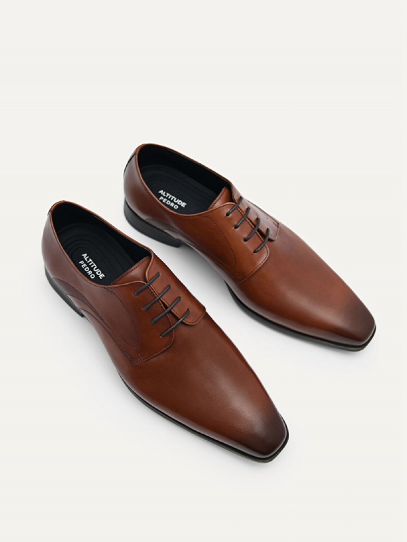 Brown Men's Pedro Altitude Lightweight Derby Shoes | BAWSZM-108