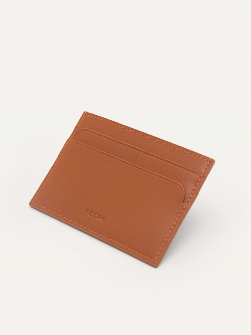 Brown Men's Pedro Icon Mini Leather Card Holder | RSUPLE-835