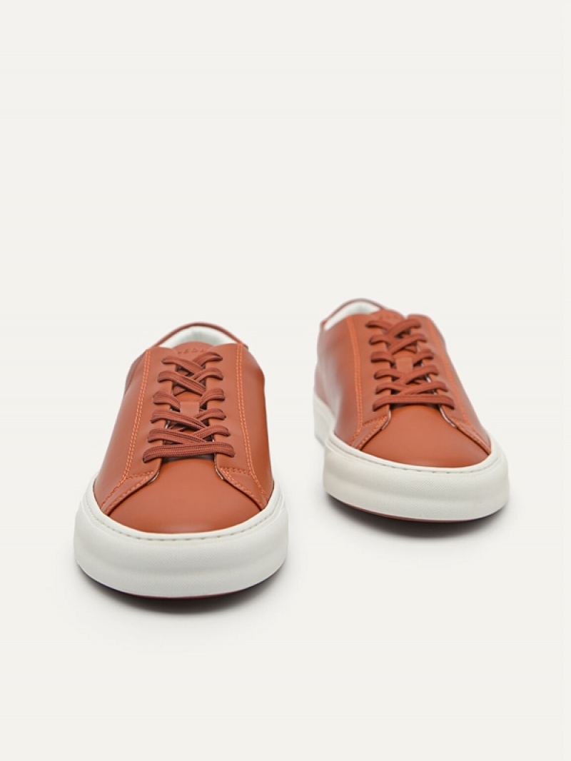 Brown Men's Pedro Icon Ridge Court Sneakers | ETPRHM-358