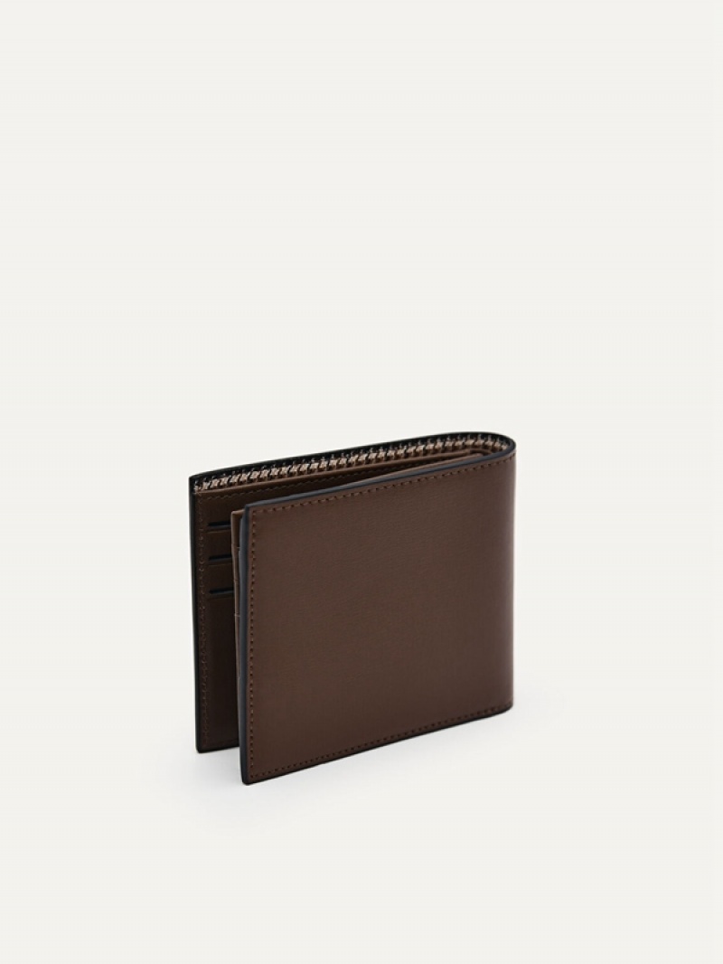 Brown Men's Pedro Leather Flip Bifold Wallet | AUOQYH-593