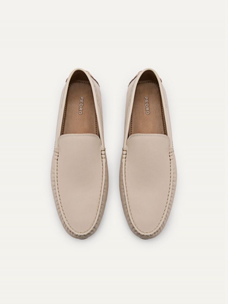 Brown Men's Pedro Leather Moccasins | NYAXIL-796