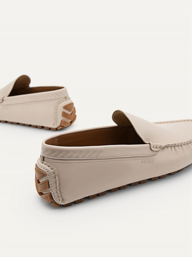 Brown Men's Pedro Leather Moccasins | NYAXIL-796