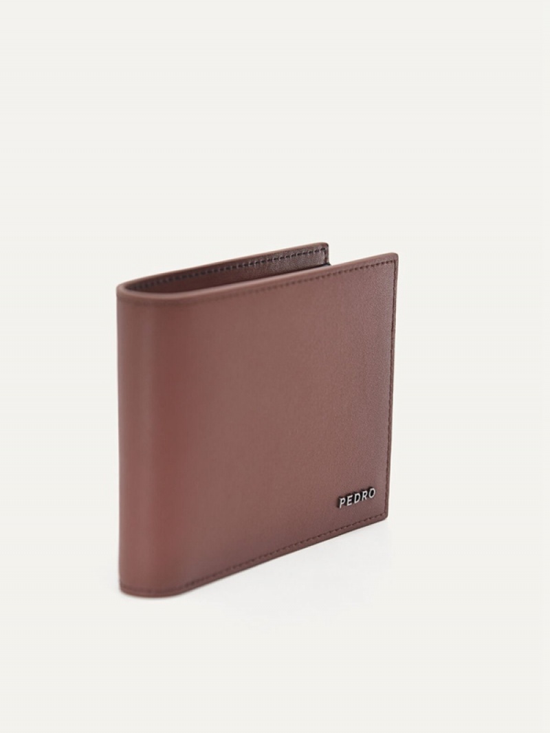 Brown Men's Pedro Leather with Coin Bifold Wallet | YKWCHV-937