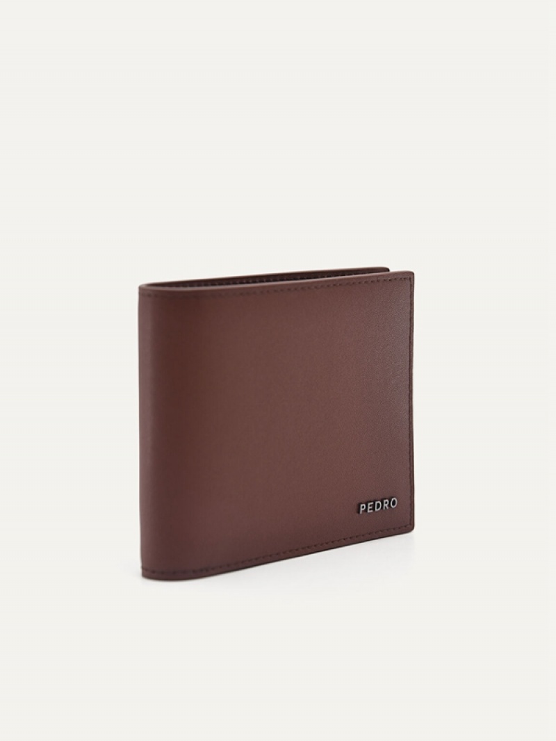 Brown Men's Pedro Leather with Insert Bifold Wallet | SXOVCY-384