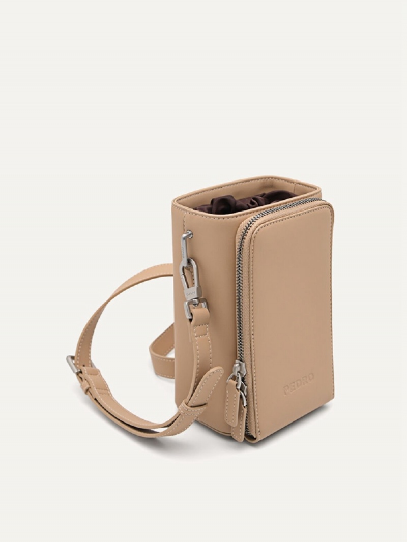 Brown Men's Pedro Mini Crossbody Bag | LNZODH-037