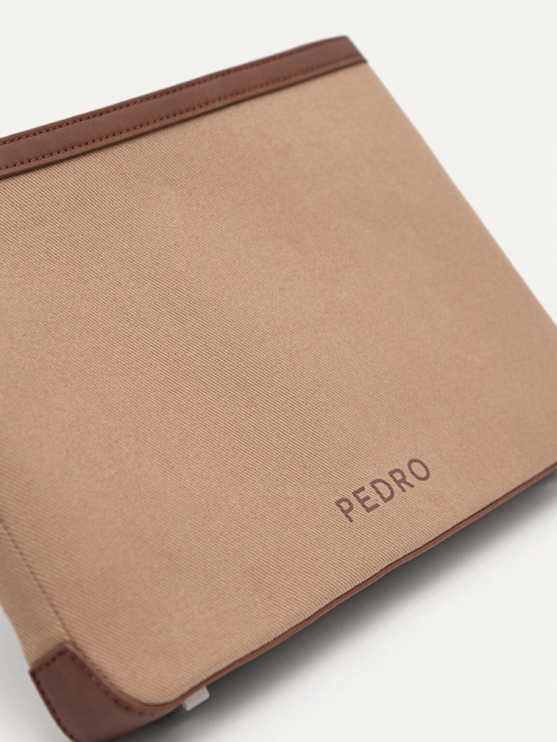 Brown Men's Pedro Monochrome Clutch Bag | SJUVFQ-318