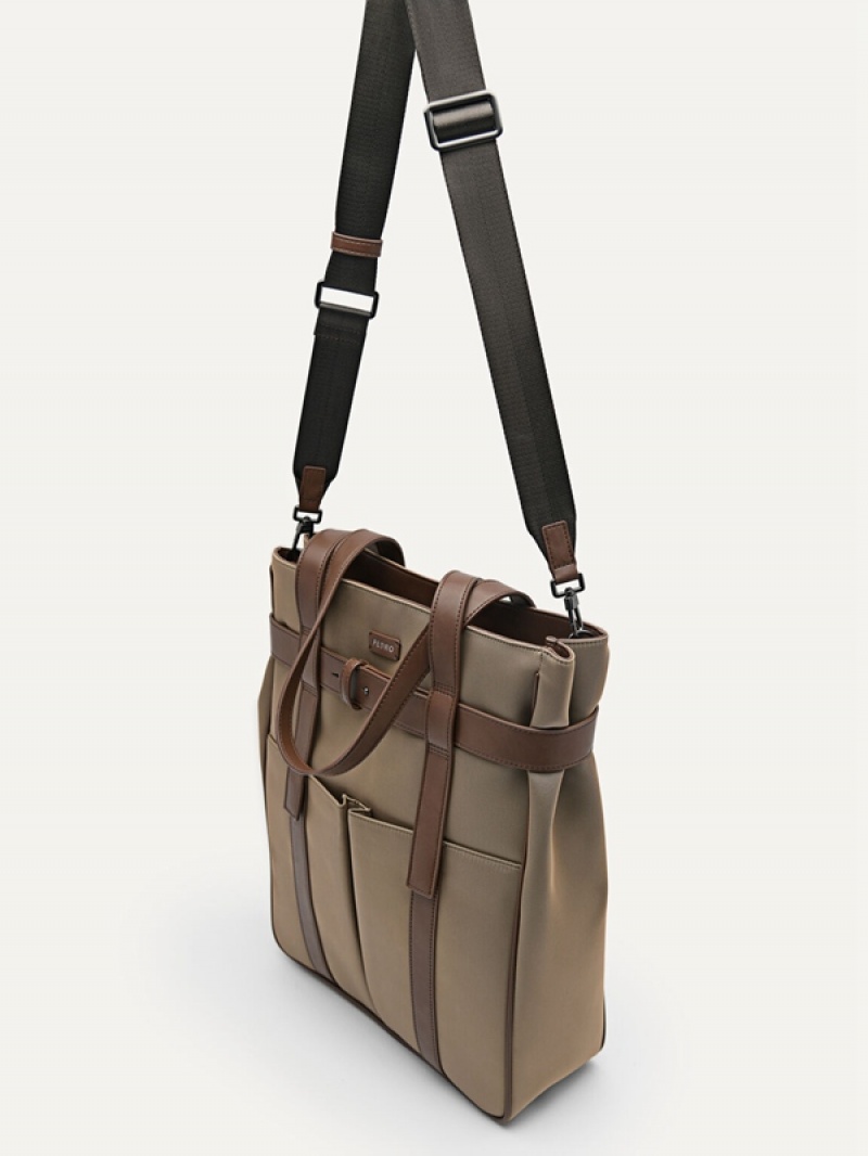 Brown Men's Pedro Rainier Tote Bag | YAVKSB-460