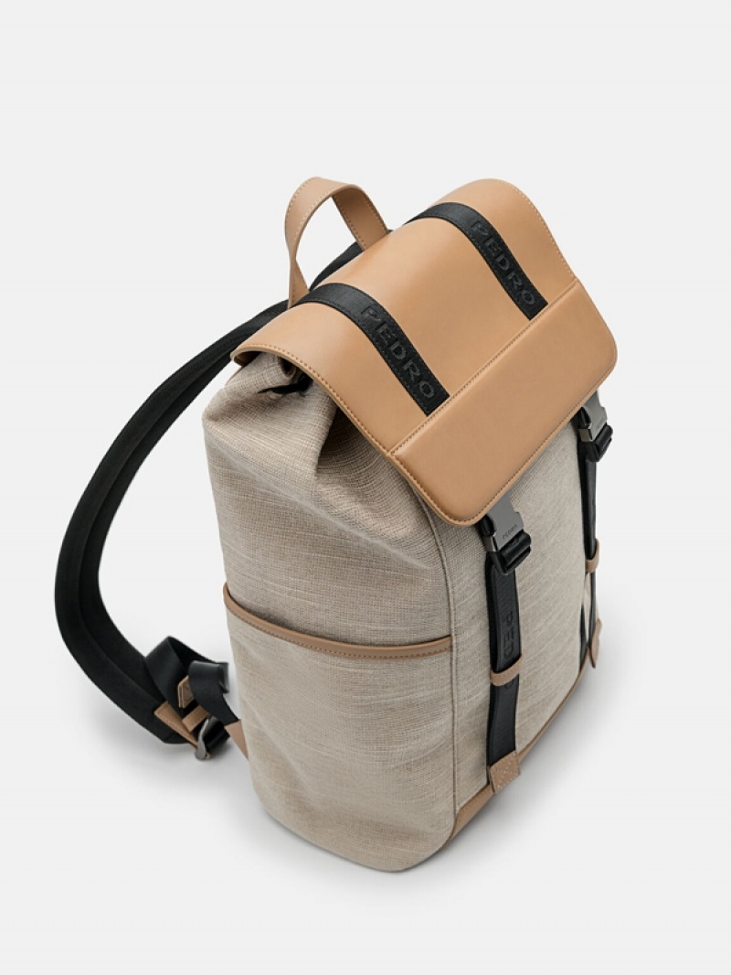 Brown Men's Pedro Rigby Backpacks | ARGJBS-364