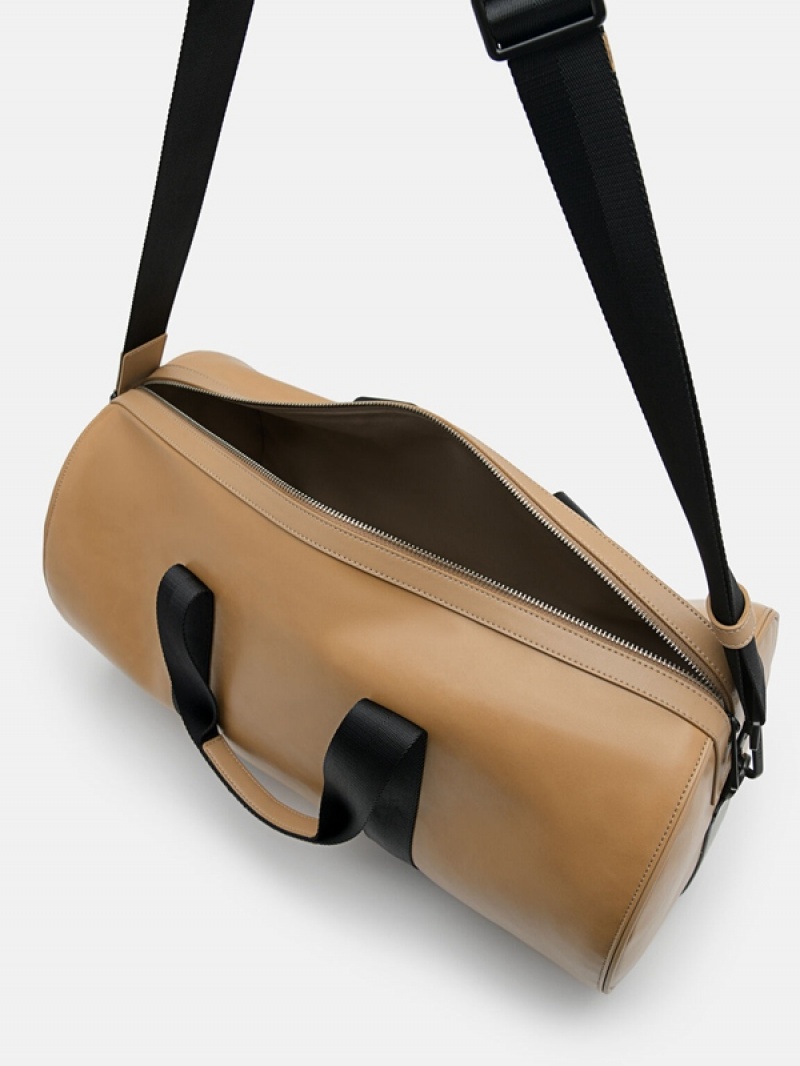 Brown Men's Pedro Rigby Duffle Bags | VUWPEA-610