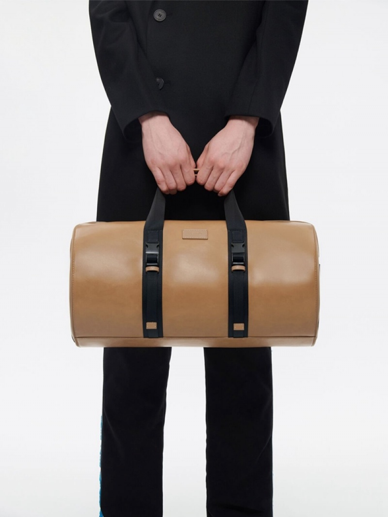 Brown Men's Pedro Rigby Duffle Bags | VUWPEA-610