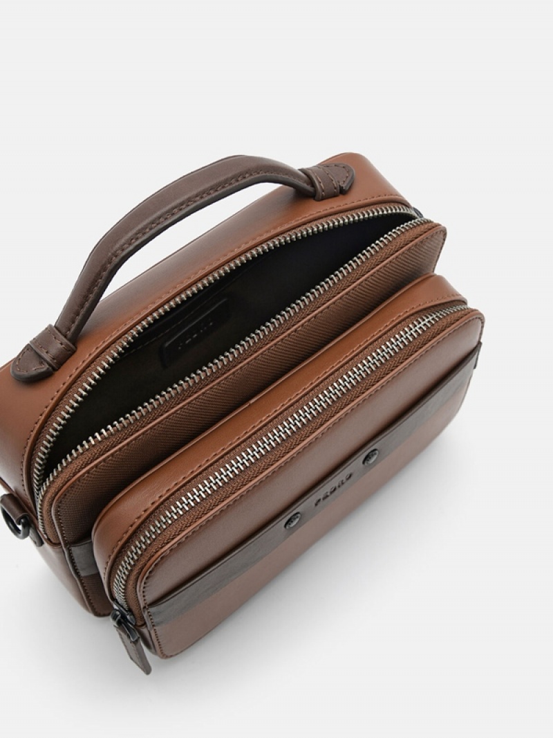 Brown Men's Pedro Smith Sling Bag | ADEWOY-270