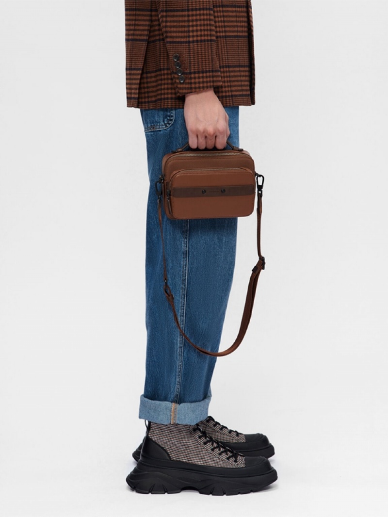 Brown Men's Pedro Smith Sling Bag | ADEWOY-270