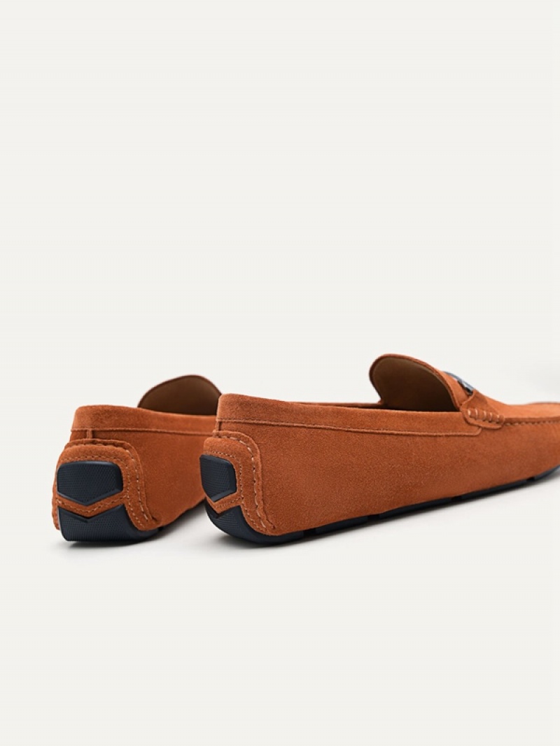 Brown Men's Pedro Smooth with Horsebit Loafers | BVTXIJ-892