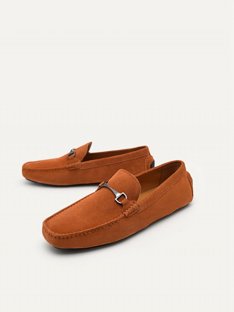 Brown Men's Pedro Smooth with Horsebit Loafers | BVTXIJ-892