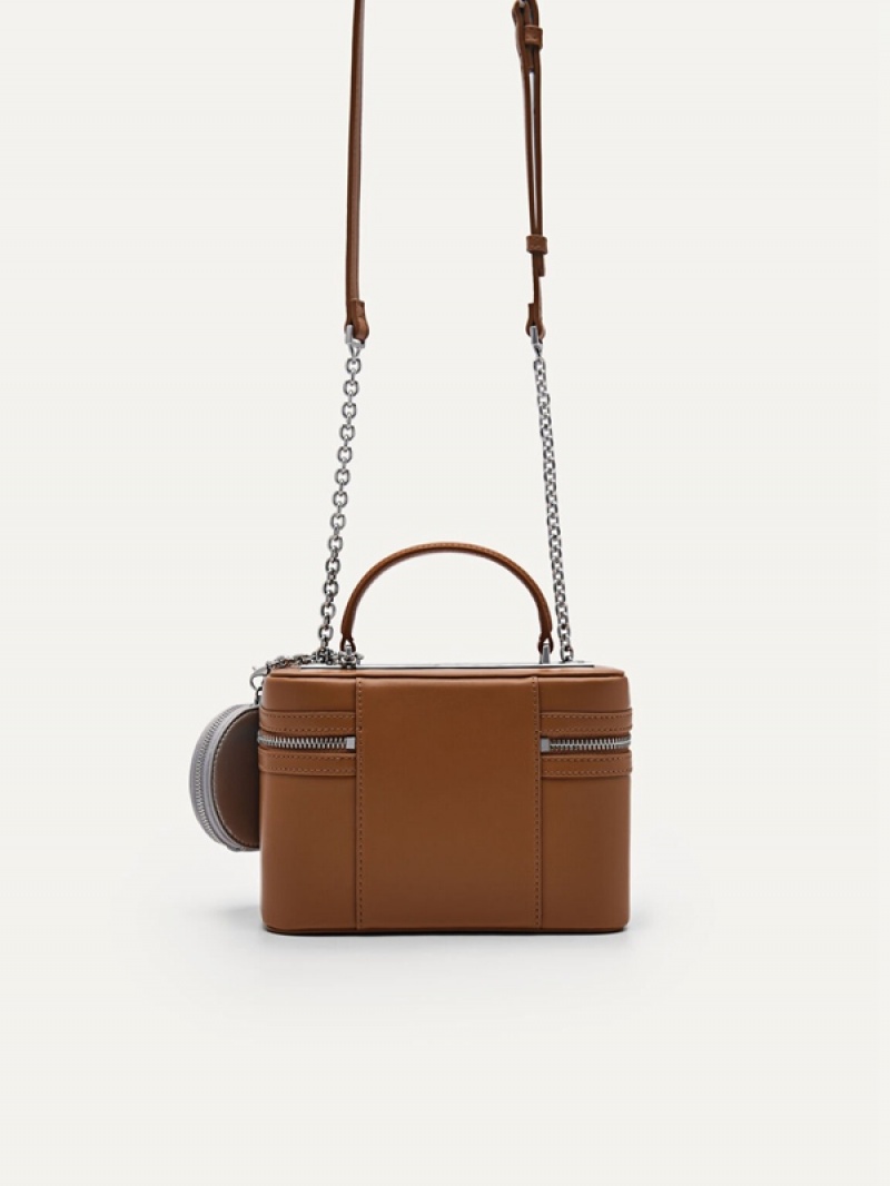 Brown Women's Pedro Ari Boxy Shoulder Bags | FGALKJ-358