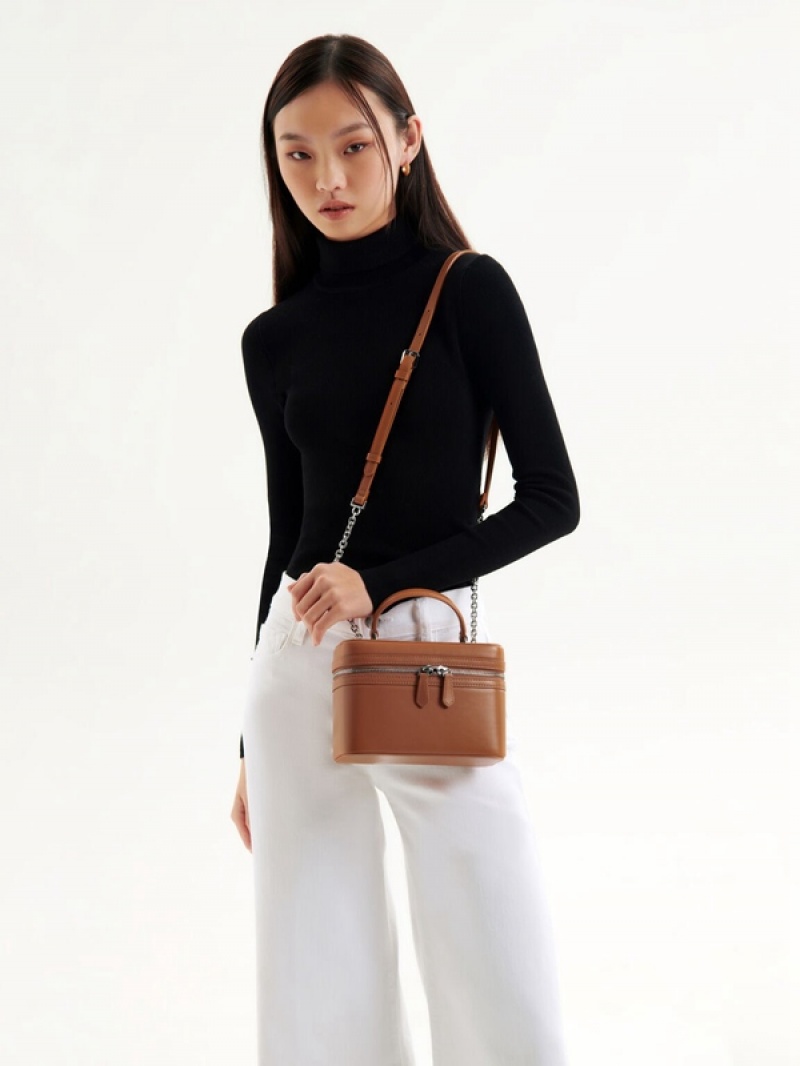 Brown Women's Pedro Ari Boxy Shoulder Bags | FGALKJ-358