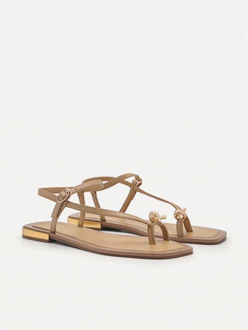 Brown Women's Pedro Carolyn Strappy Sandals | KYZPND-830