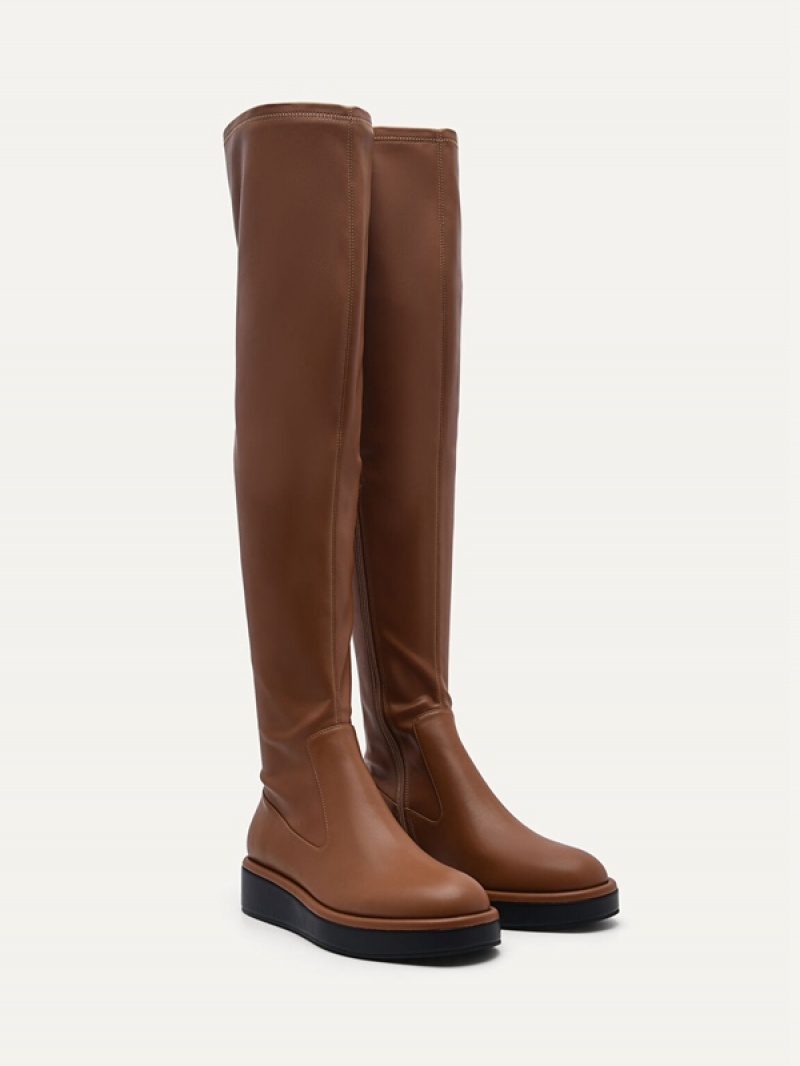 Brown Women's Pedro Dessau Knee-High Boots | PCXKTZ-136