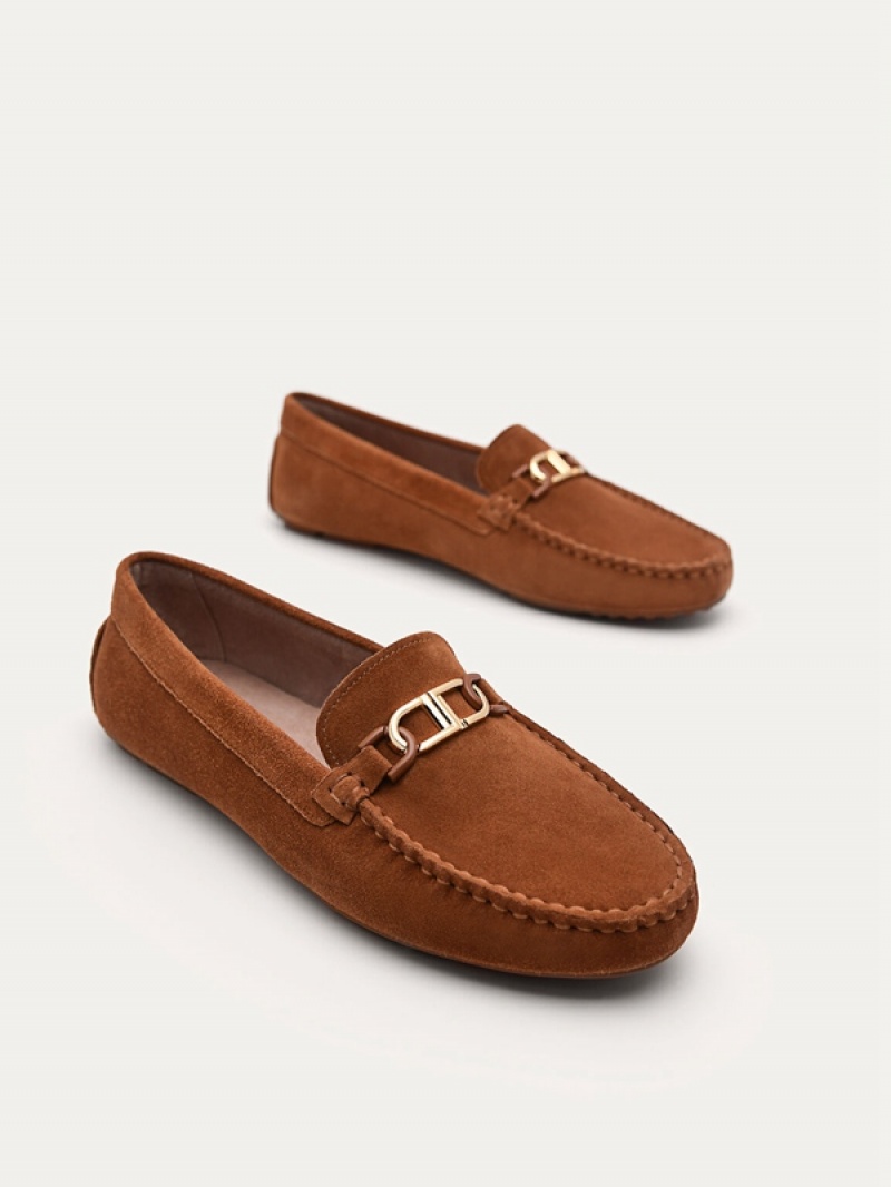 Brown Women's Pedro Icon Flats | BAUPVZ-157