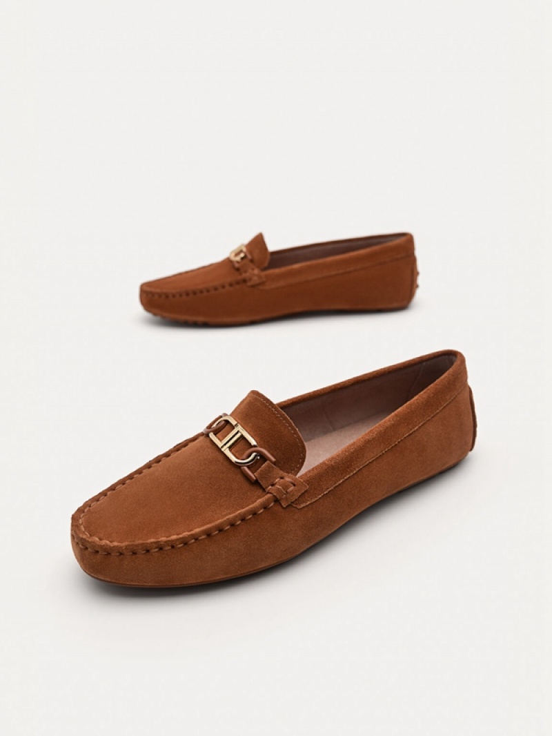 Brown Women's Pedro Icon Flats | BAUPVZ-157