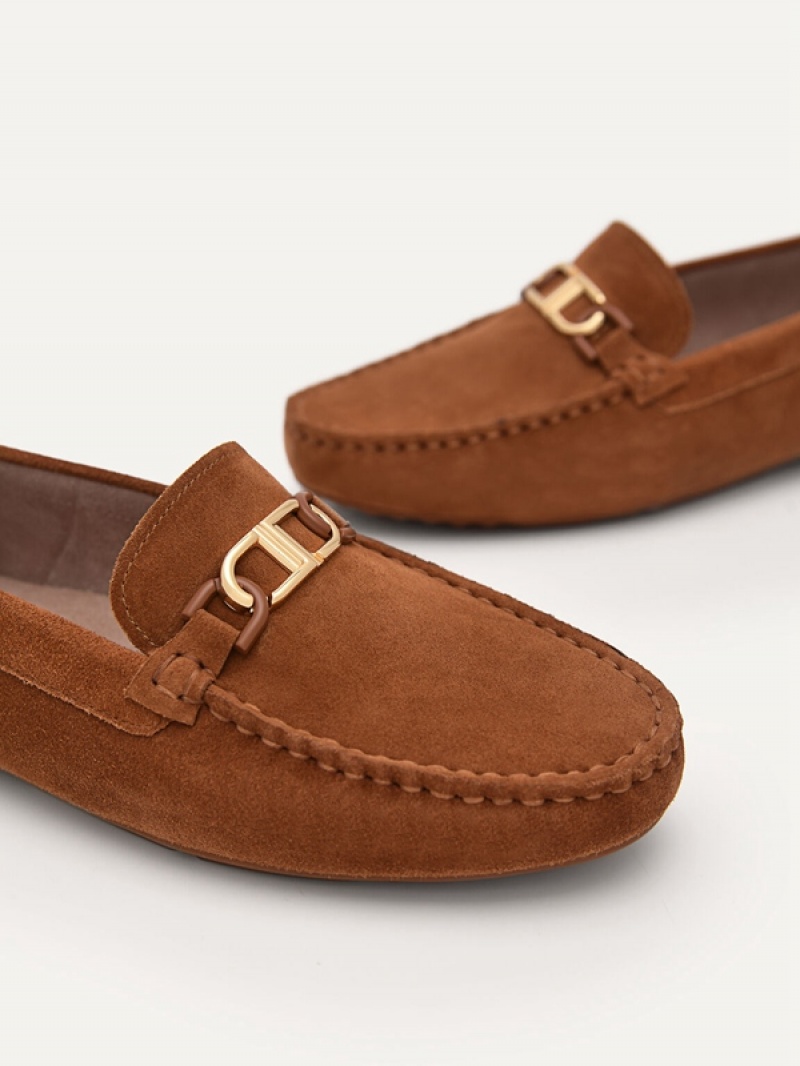 Brown Women's Pedro Icon Flats | BAUPVZ-157