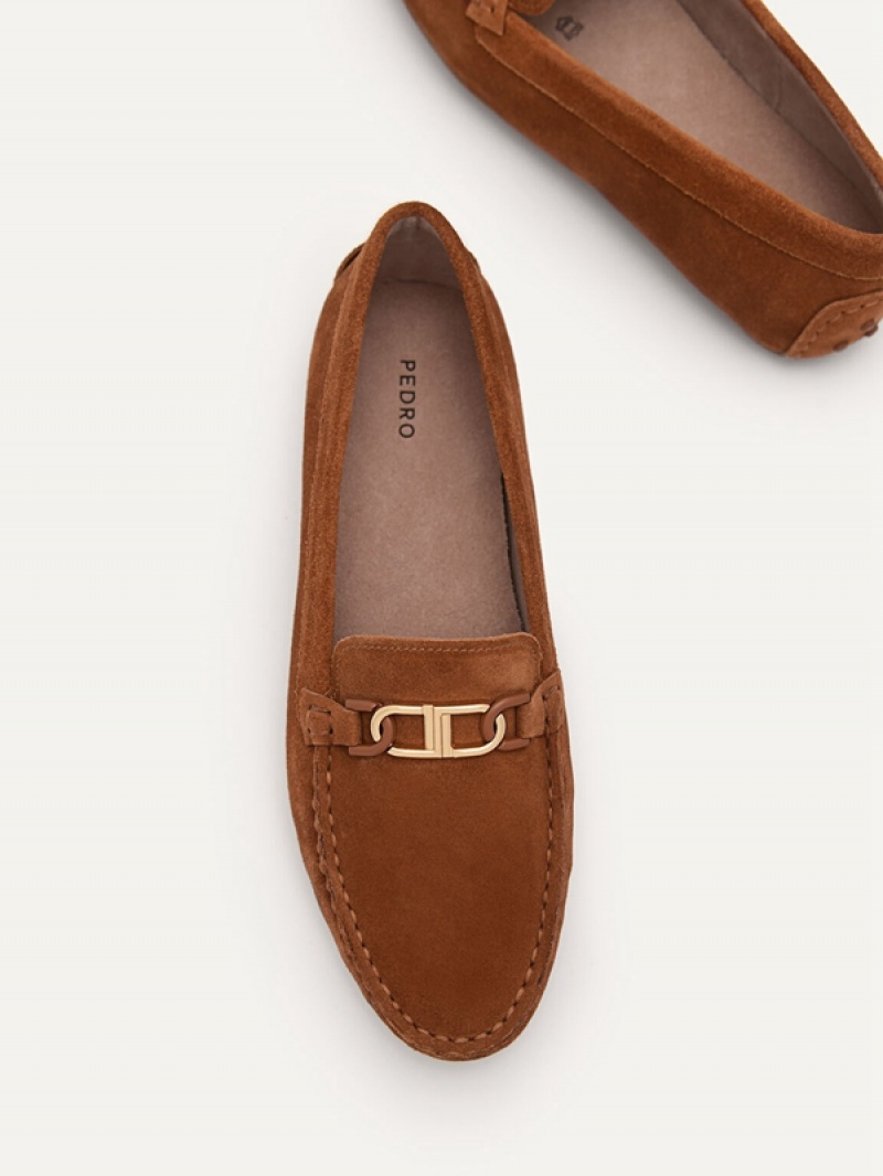 Brown Women's Pedro Icon Flats | BAUPVZ-157