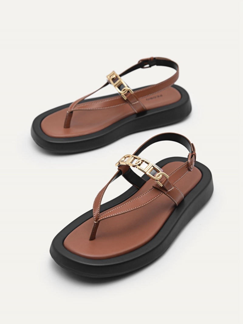 Brown Women's Pedro Icon Sandals | RQJIZC-136