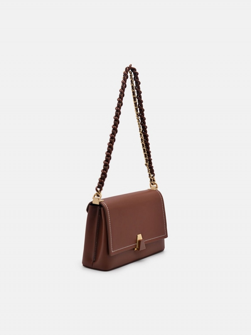 Brown Women's Pedro Porto Shoulder Bags | OHVGMJ-516