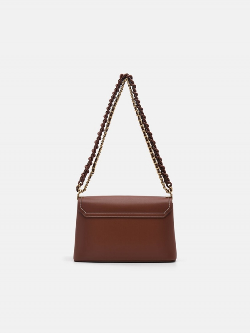 Brown Women's Pedro Porto Shoulder Bags | OHVGMJ-516