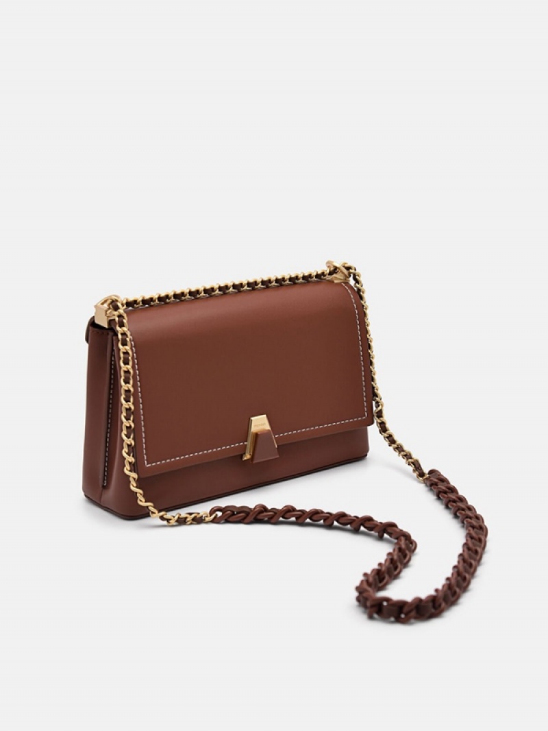 Brown Women's Pedro Porto Shoulder Bags | OHVGMJ-516