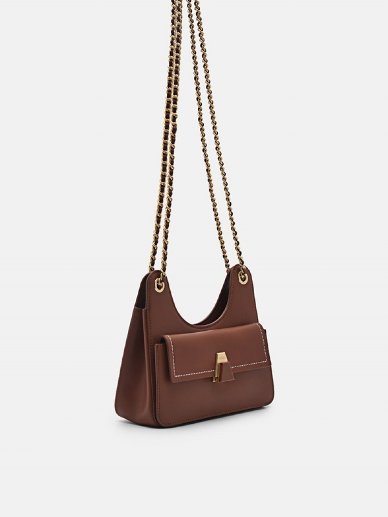 Brown Women's Pedro Porto Shoulder Bags | WMFAVP-014