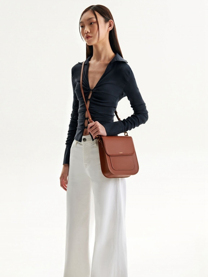 Brown Women's Pedro Sydney Shoulder Bags | YTDKGU-516