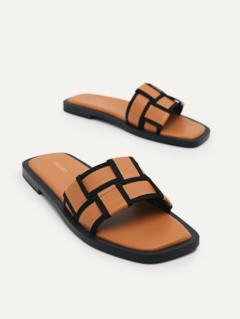 Brown Women's Pedro Woven Sandals | WXQUPR-326