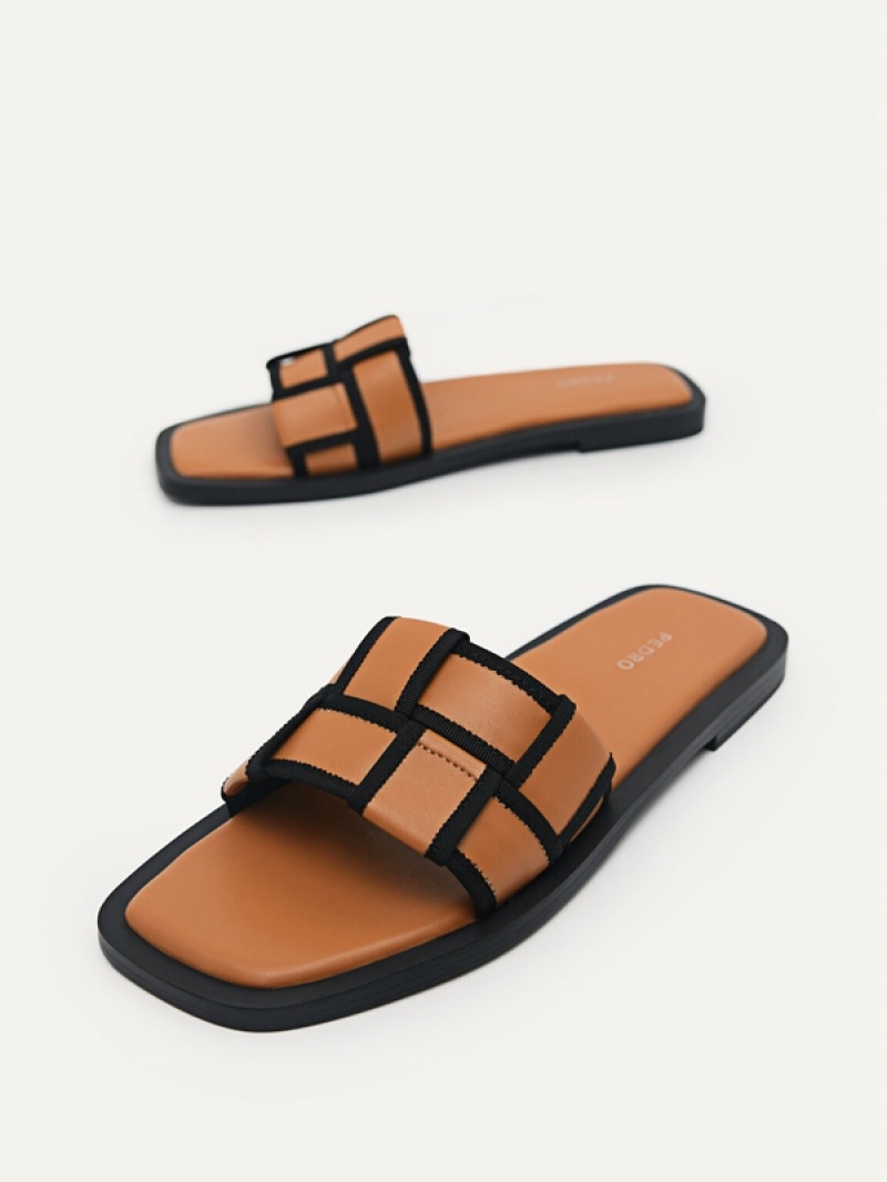 Brown Women's Pedro Woven Sandals | WXQUPR-326