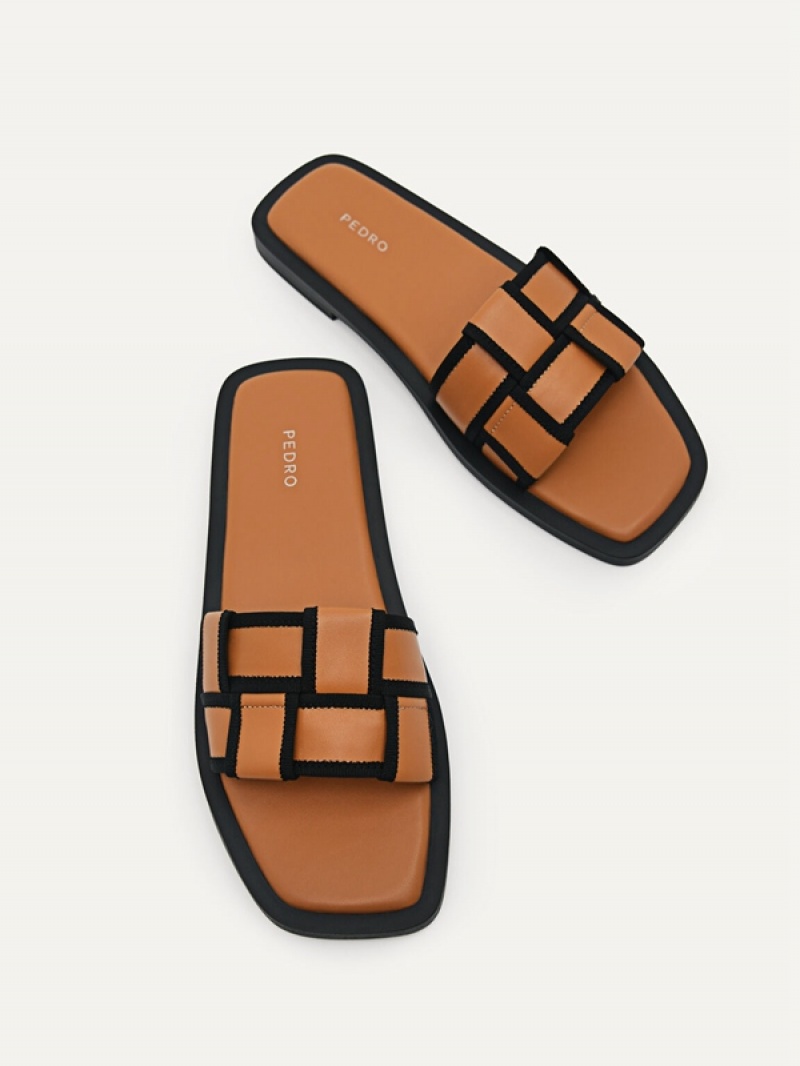 Brown Women's Pedro Woven Sandals | WXQUPR-326