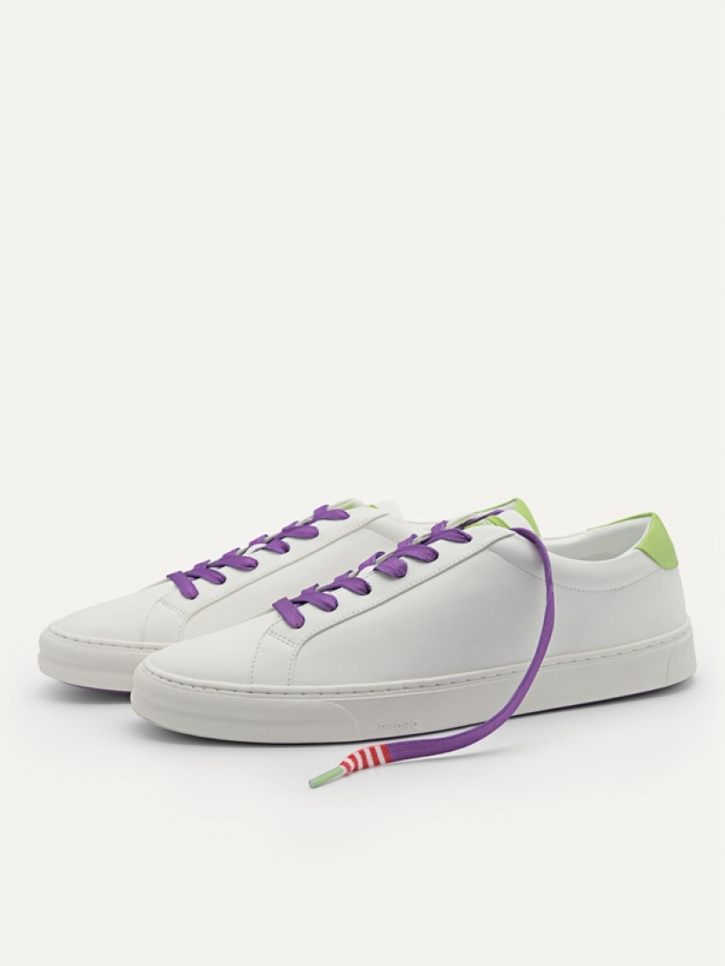 Cream Men's Pedro Disney Ridge Court Sneakers | VEAYHJ-416