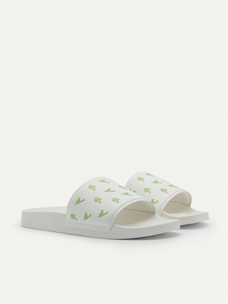 Cream Men's Pedro Disney Slides | QYUDOW-687