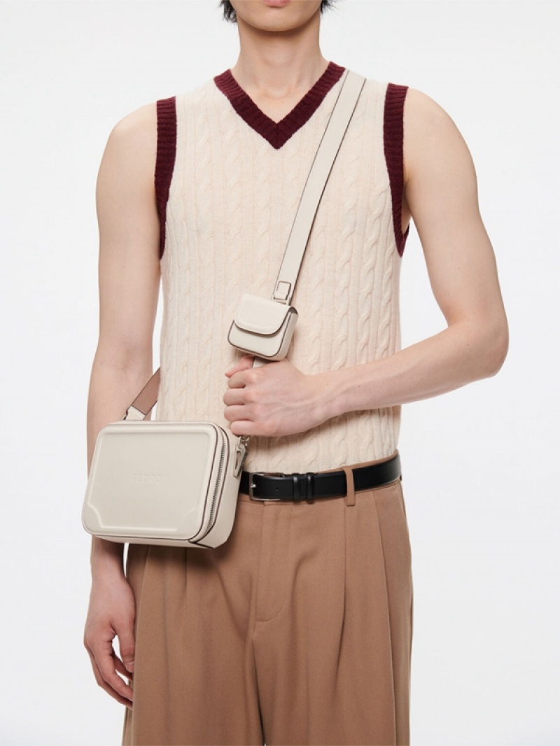 Cream Men's Pedro Drew Sling Bag | JCDIBF-203