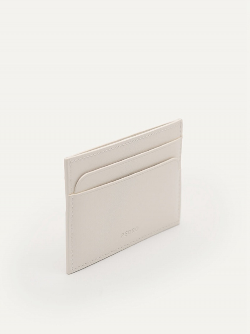 Cream Men's Pedro Icon Mini Leather Card Holder | BQEUDY-496