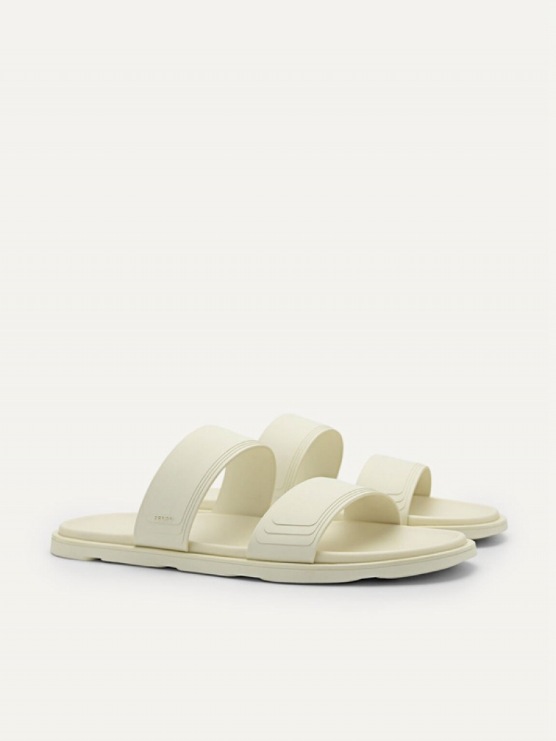 Cream Men's Pedro Pascal Slides | WTUNJD-268