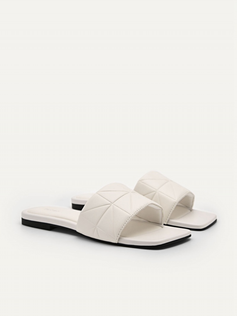 Cream Women's Pedro Bianca Pixel Sandals | SUHZBA-568