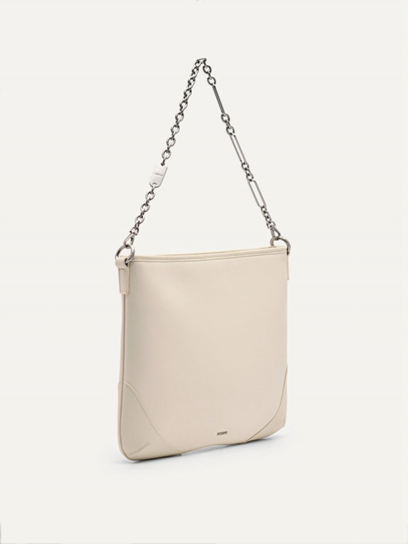 Cream Women's Pedro Chain Handle Hobo Bag | TYUWGI-178