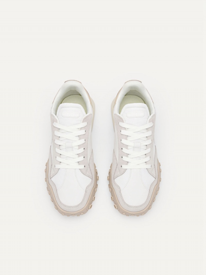 Cream Women's Pedro Icon Suede Sneakers | DENFAQ-985