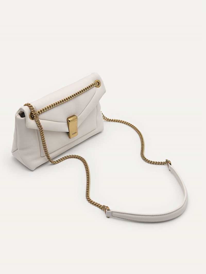 Cream Women's Pedro Pinto Mini Envelope Shoulder Bags | HKIEZT-697