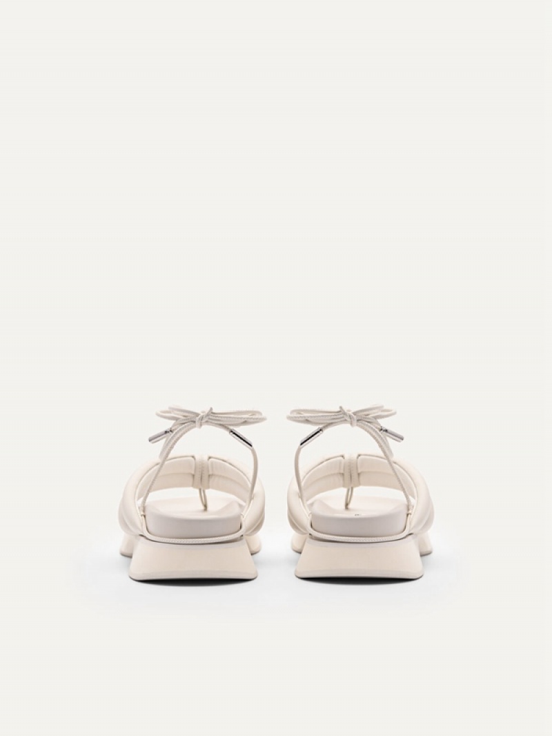 Cream Women's Pedro Strappy Thong Sandals | FXMSOY-807