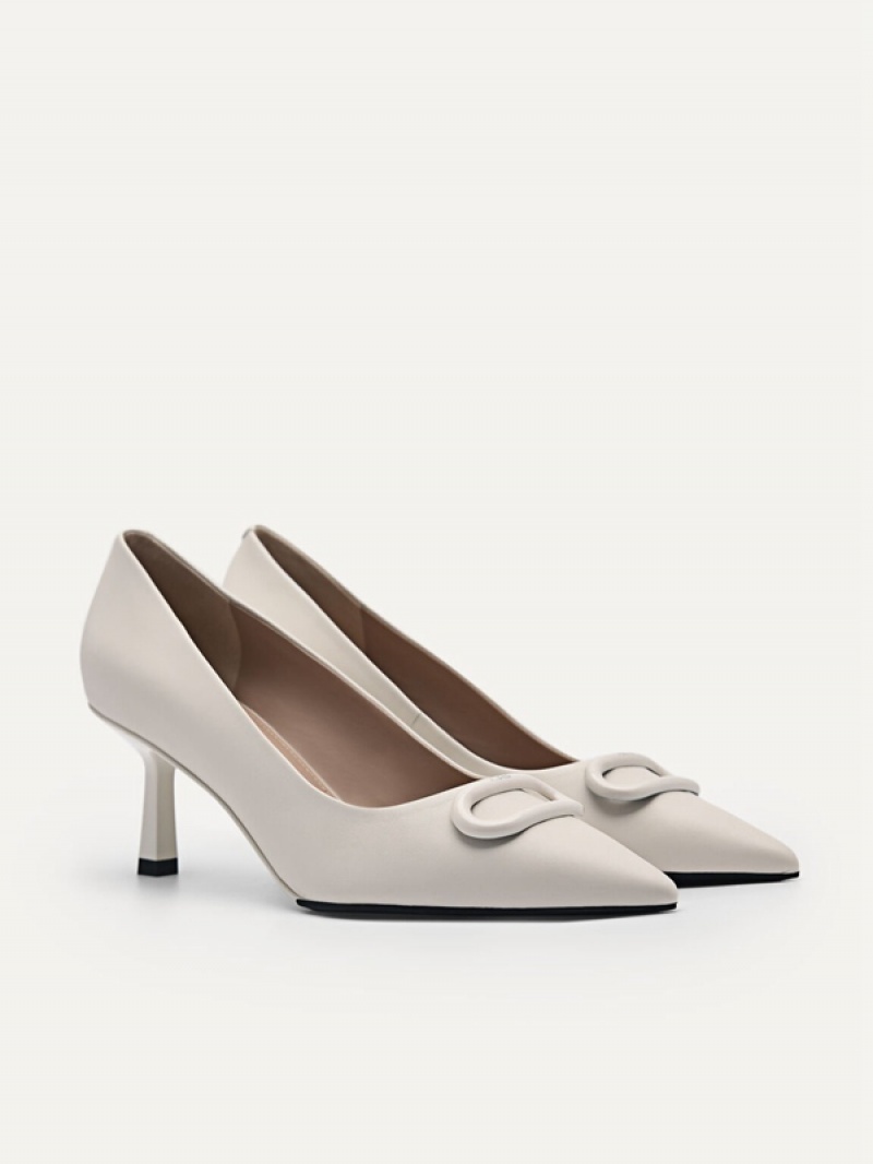 Cream Women's Pedro Studio Kate Leather Pumps | CRHTQX-253