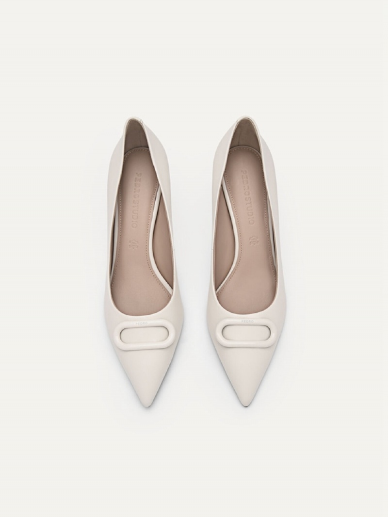 Cream Women's Pedro Studio Kate Leather Pumps | CRHTQX-253